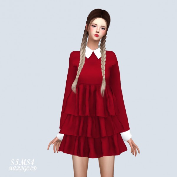 SIMS4 Marigold: Mari Tiered Dress