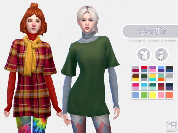  The Sims Resource: Cony dress by nueajaa