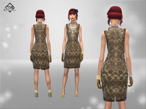  The Sims Resource: Holidays Pencil Dress by Devirose