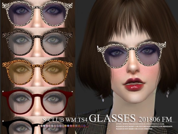  The Sims Resource: Glasses FM 201806 by S Club