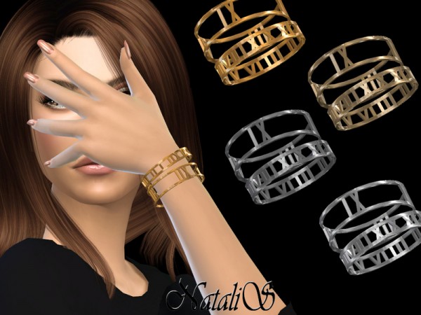  The Sims Resource: Roman numeral bracelet V2 by NataliS
