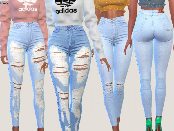  The Sims Resource: Serenity Denim Jeans in 2 Versions by Pinkzombiecupcakes