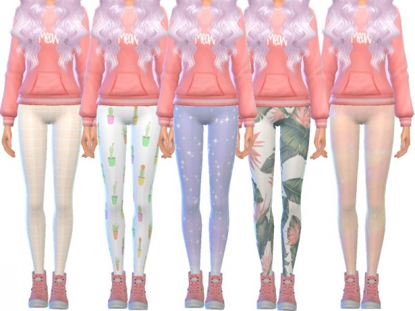  The Sims Resource: Themed Leggings by Wicked Kittie