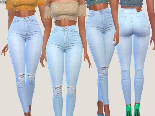 The Sims Resource: Serenity Denim Jeans in 2 Versions by Pinkzombiecupcakes