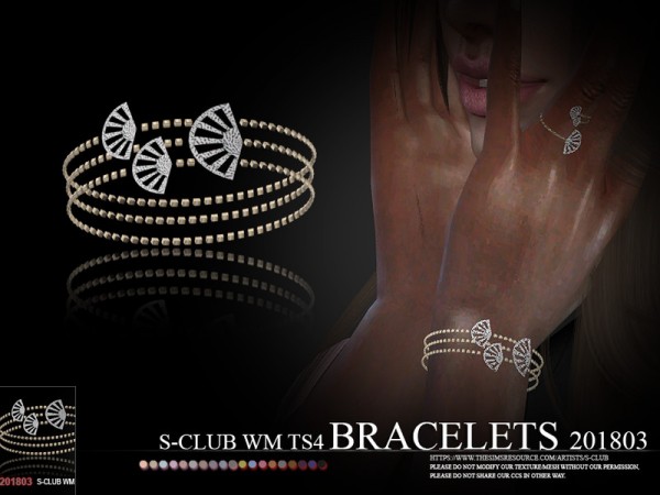  The Sims Resource: Bracelet 201803 L by S Club