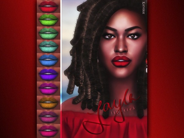  The Sims Resource: Jayla Lipstick by KatVerseCC