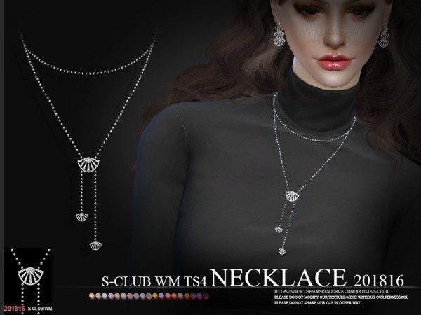  The Sims Resource: Necklace F 201816 by S club