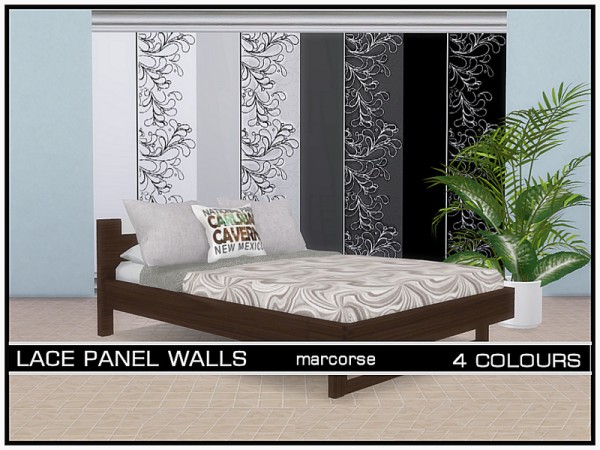  The Sims Resource: Lace panel Walls by marcorse