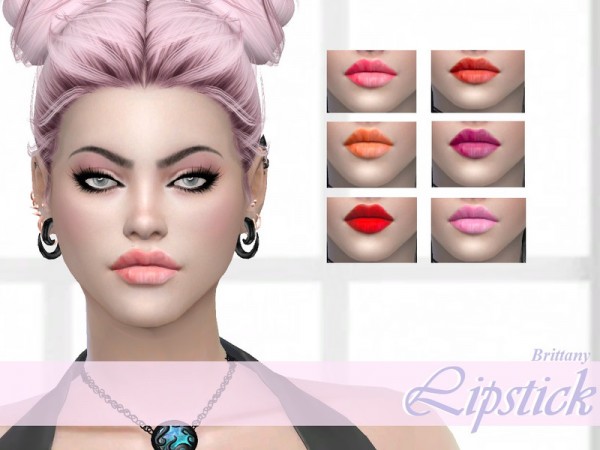  The Sims Resource: Brittany Lipstick by aesthetic sims4