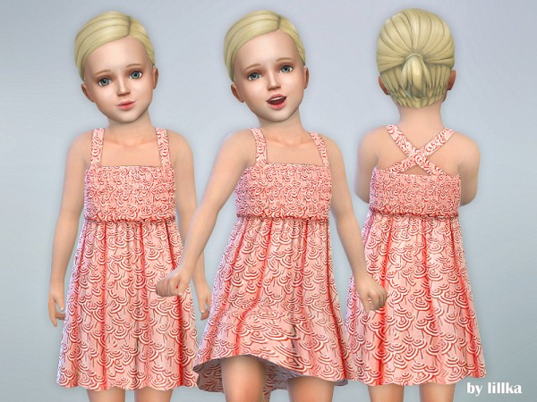  The Sims Resource: Pink Toddler Dress by lillka