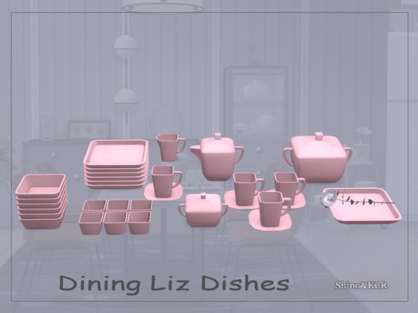  The Sims Resource: Dining Liz Dishes by ShinoKCR