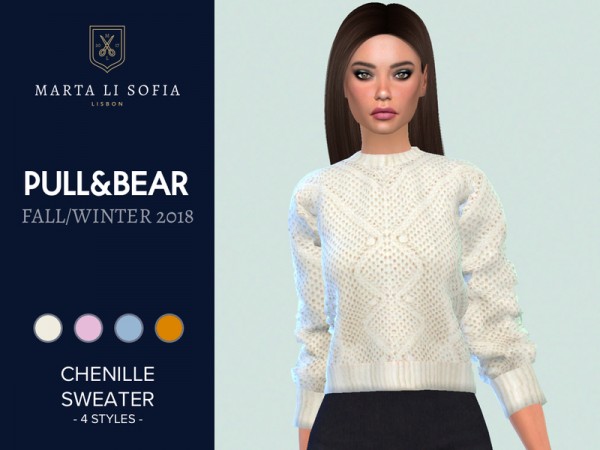  The Sims Resource: Chenille Sweater by martalisofia