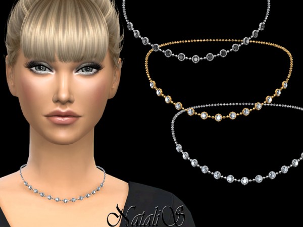  The Sims Resource: Round crystals necklace v1 by NataliS