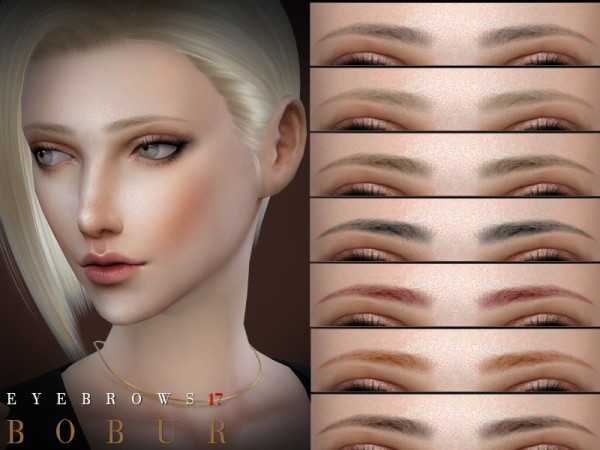  The Sims Resource: Eyebrows 17 by Bobur3
