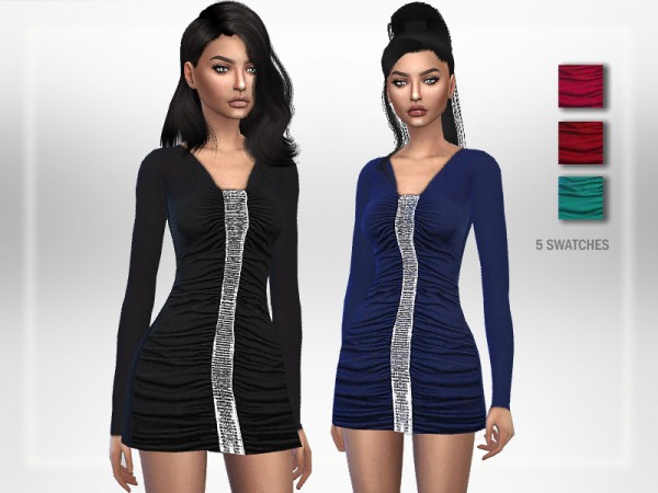  The Sims Resource: Ruched Dress by Puresim