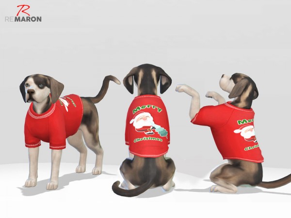  The Sims Resource: Xmass shirt for small dogs by remaron