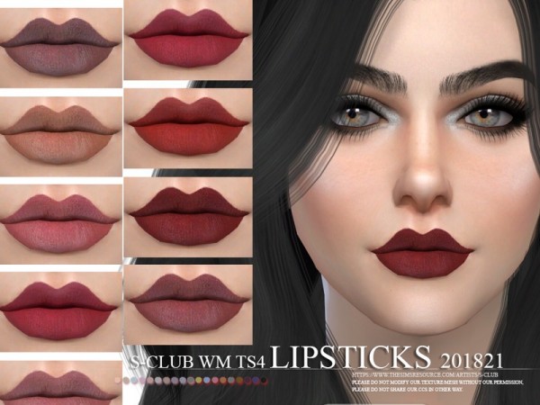  The Sims Resource: Lipstick 201821 by S Club