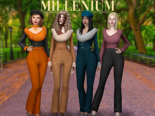  Candy Sims 4: Millenium coat and pants