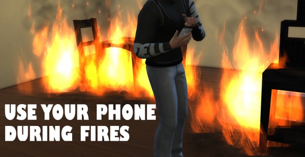  Mod The Sims: Use Phone During Fires by artystanks