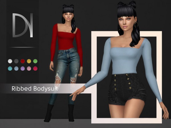  The Sims Resource: Ribbed Bodysuit by DarkNighTt