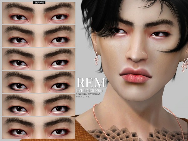  The Sims Resource: Rem Eyeliner N90 by Pralinesims