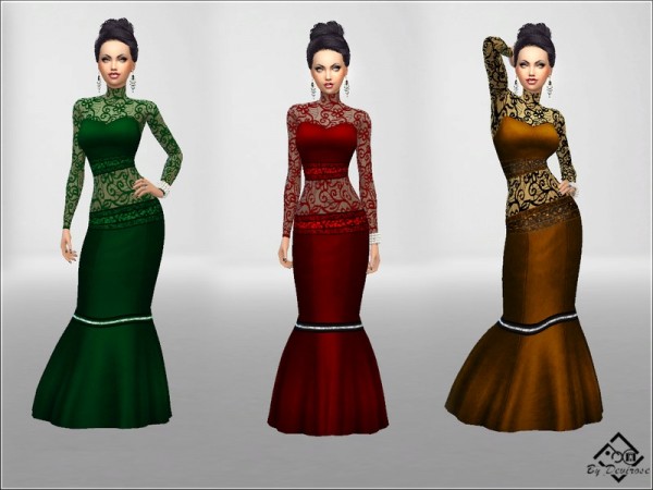  The Sims Resource: Christmas Chic Dress by Devirose