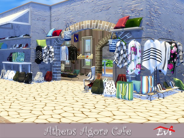  The Sims Resource: Athens Agora Cafe by Evi