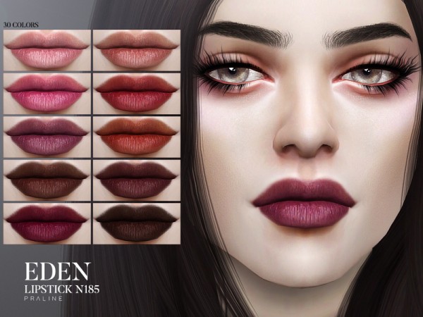  The Sims Resource: Eden Lipstick N185 by Pralinesims