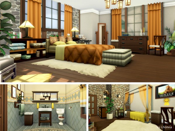  The Sims Resource: Wood and Stone house by Lhonna
