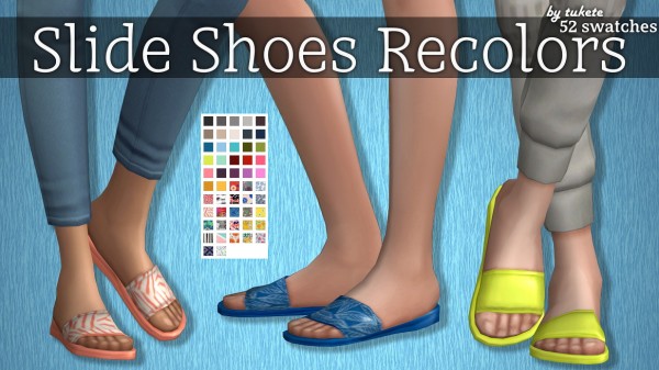  Tukete: Slide Shoes Recolors