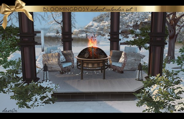  Blooming Rosy: CobraCo Mission Fireplace and Timber Chairs