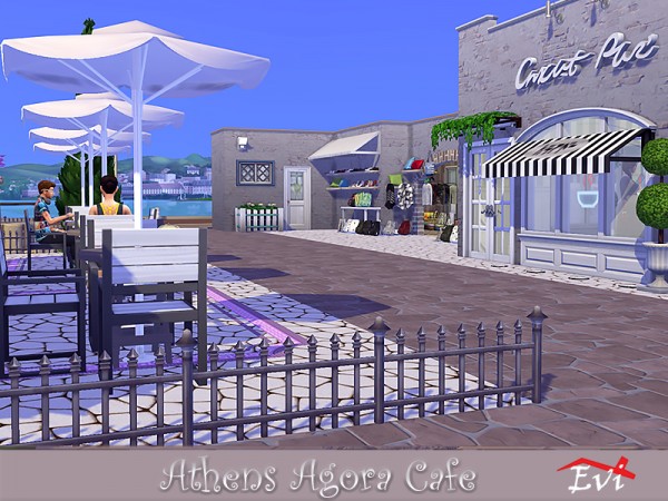  The Sims Resource: Athens Agora Cafe by Evi