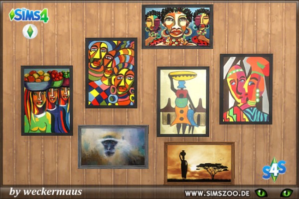  Blackys Sims 4 Zoo: African Wall Art 1 by weckermaus