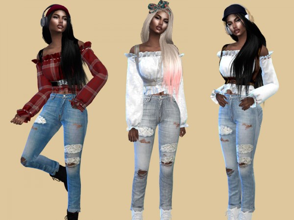  The Sims Resource: Conleys Blue Jeans by Teenageeaglerunner