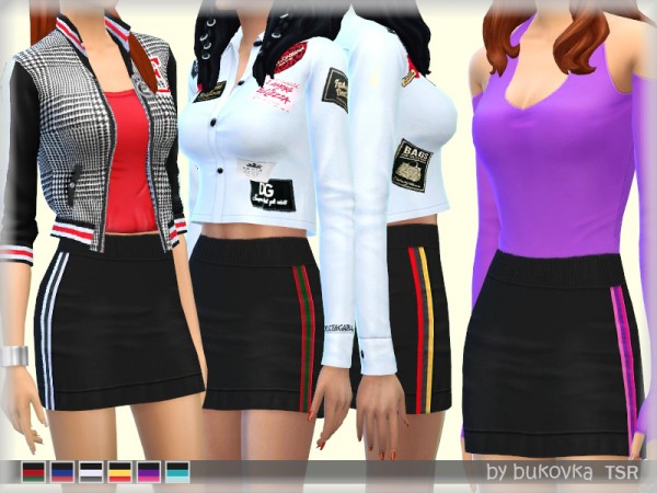  The Sims Resource: Skirt and Stripes by Bukovka