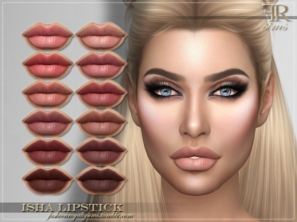  The Sims Resource: Isha Lipstick by FashionRoyaltySims