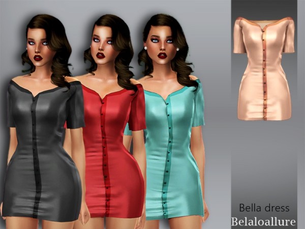  The Sims Resource: Bella dress by belal1997