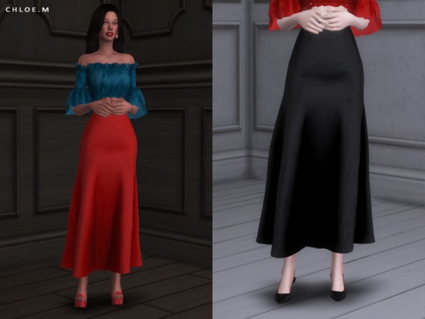  The Sims Resource: Long skirt by ChloeMMM