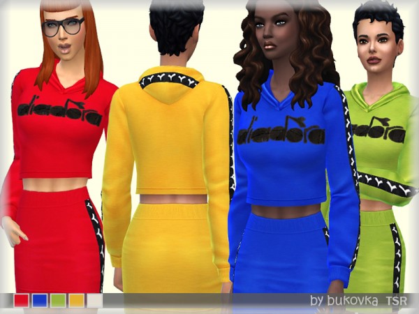  The Sims Resource: Hoody Crop by bukovka