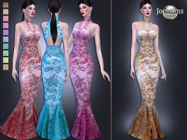  The Sims Resource: Uxnia dress by jomsims