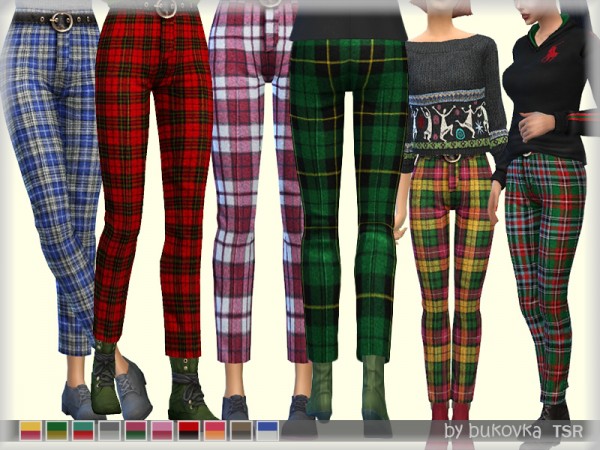  The Sims Resource: Plaid Pants by bukovka