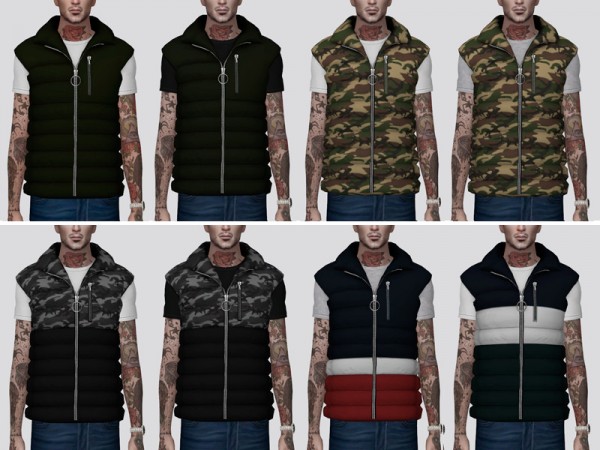  The Sims Resource: Puffer Vest   V2 by Darte77