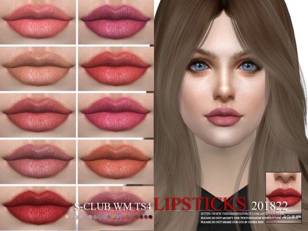  The Sims Resource: Lipstick 201822 by S Club
