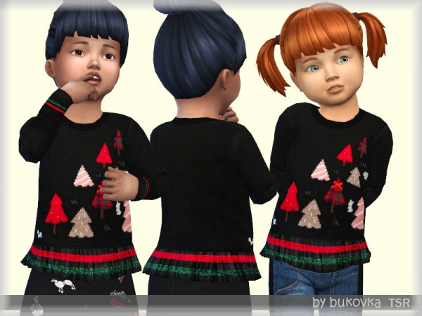  The Sims Resource: Christmas tree Sweater by bukovka