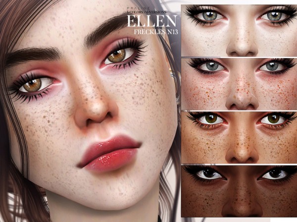  The Sims Resource: Ellen Freckles N13 by Pralinesims