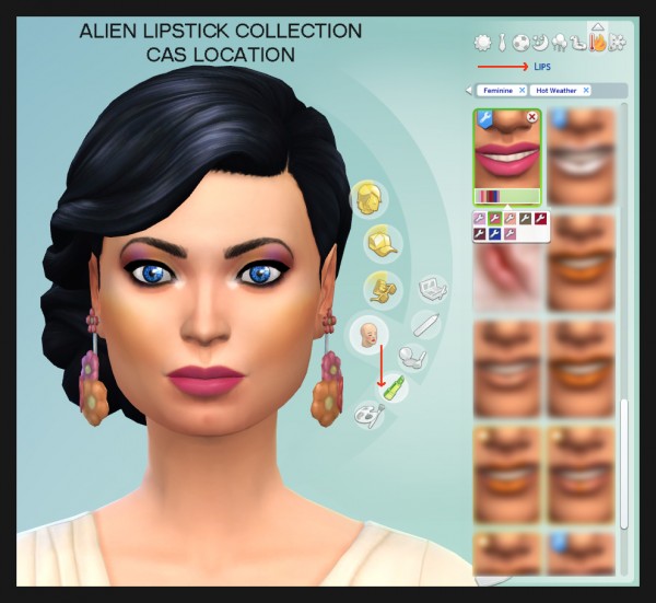  Mod The Sims: Jeffree Star Alien Lipstick Collection by Simmiller