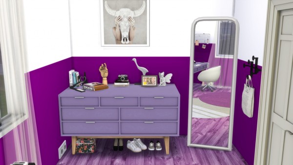  Models Sims 4: Purple bedroom