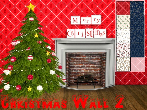 Models Sims 4: Christmas Wall 2