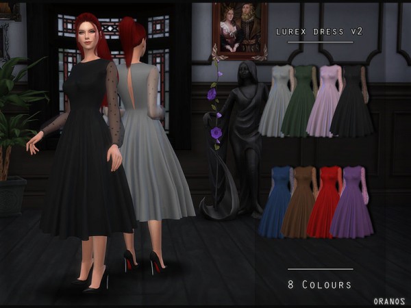 The Sims Resource: Lurex Dress V2 by OranosTR