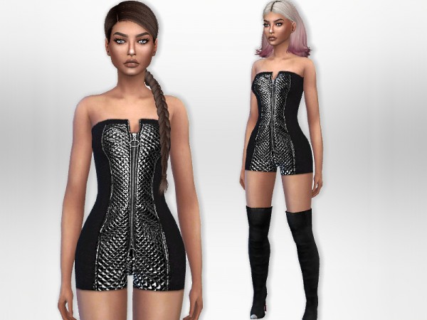  The Sims Resource: Metallic Romper by Puresim
